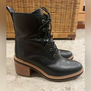 Timberland black booties. Size 6.
